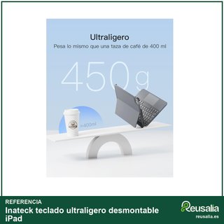 - Inateck teclado ultraligero desmontable iPad