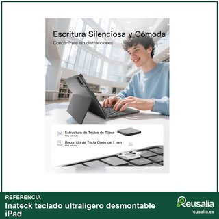 - Inateck teclado ultraligero desmontable iPad