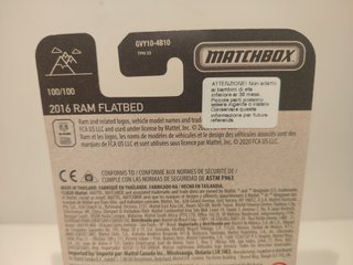 Matchbox 2016 Ram Flatbed #100/100