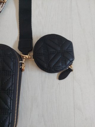 Bolso bandolera Negro Kahlo&Co con Monedero