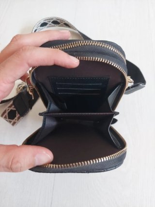 Bolso bandolera Negro Kahlo&Co con Monedero