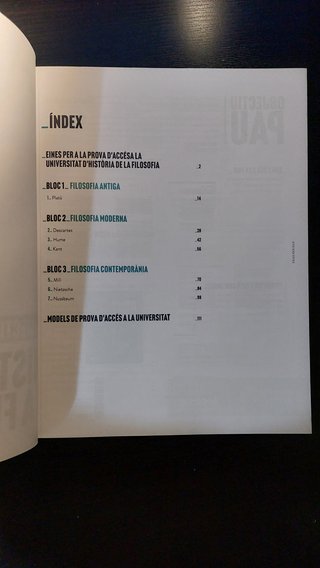 Objectiu Pau Història de la Filosofia. Catalunya.