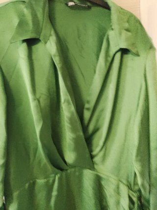 Vestido verde Zara Talla 44