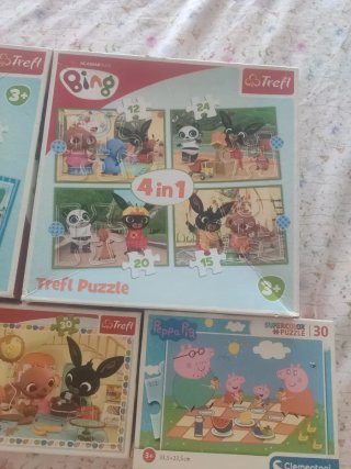 Lote 5 Puzzles Infantiles (Bing, Peppa Pig, Baby S
