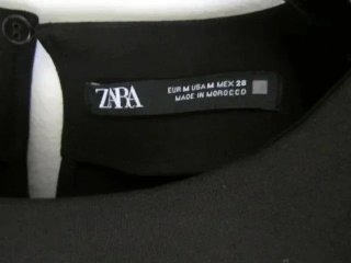 Vestido ZARA negro cremallera escote