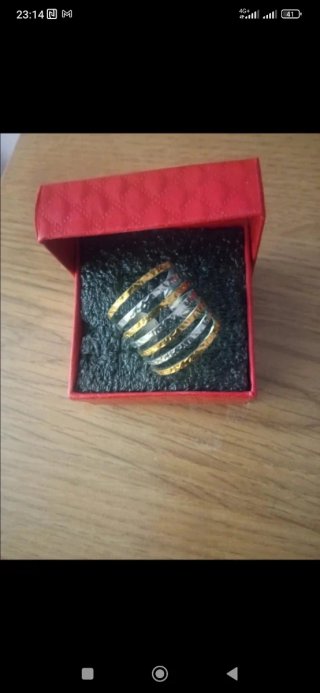 Anillo Metal Dorado y Plata Ajustable