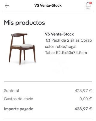 Pack 2 Sillas Corzo Nogal Madera Maciza