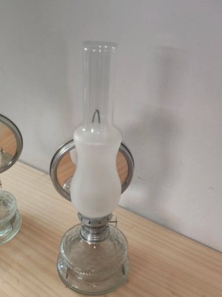 2 Quinques de cristal y metal