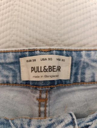 Pantalón corto vaquero Pull&Bear azul claro