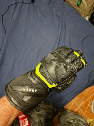 Guantes Armure Drago Moto Negros y Amarillos