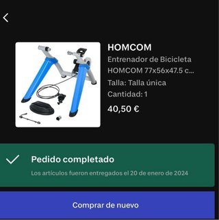 Rodillo Bici Homcom Azul