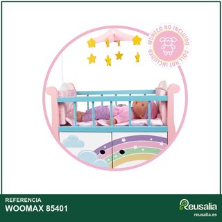 WOOMAX 85401 cuna madera bebé muñecas juguete