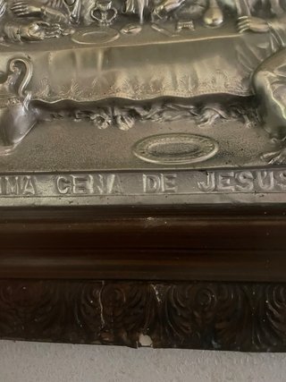 Cuadro La Última Cena en metal y madera