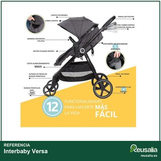 - Interbaby Versa carrito bebé cómodo seguro