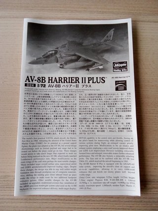 HARRIER II AV-8B PLUS + CALCAS ESPAÑOLAS 1/72