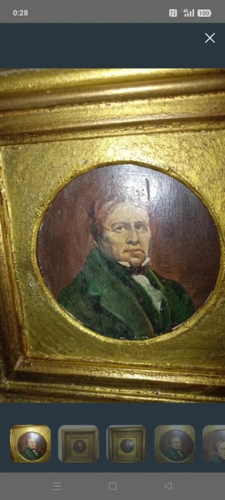 Cuadro pequeño óleo jean augusto dominico ingles