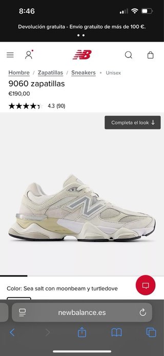 New Balance 9060 Beige/Plata Unisex