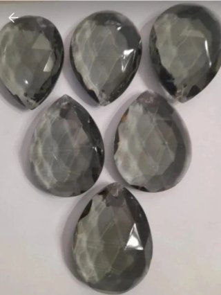 PENDAGLIO/GOCCIA IN CRISTALLO PER RICAMBI nr. 6 pz