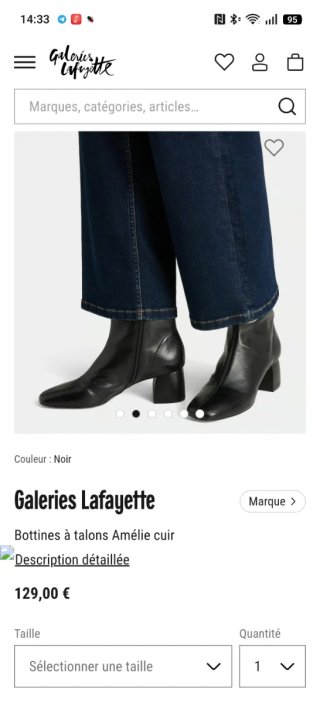Botines Galeries Lafayette Negros