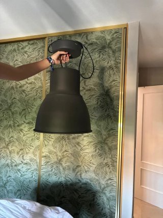 Lámpara de techo colgante Ikea negra