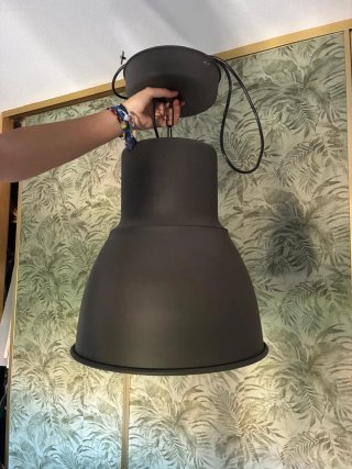 Lámpara de techo colgante Ikea negra