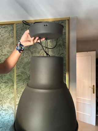 Lámpara de techo colgante Ikea negra