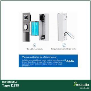 Tapo D235 timbre puerta inalámbrico 2K 5MP