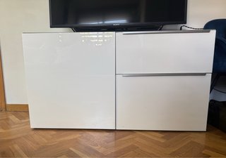 Mueble TV alto blanco