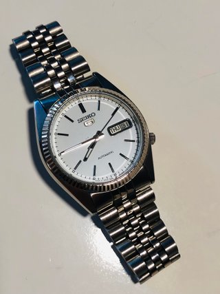 Reloj Seiko 5 Datejust 1985 Automático Blanco