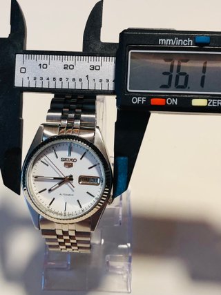 Reloj Seiko 5 Datejust 1985 Automático Blanco