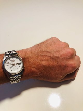 Reloj Seiko 5 Datejust 1985 Automático Blanco