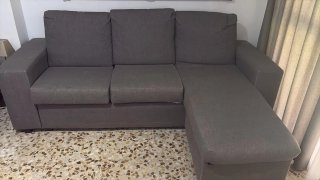 Sofá chaiselong gris
