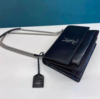 Bolso YSL Cocodrilo Negro