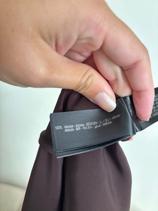 Vestido Zara volantes asimétrico marrón