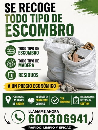 Se recoje esconbro