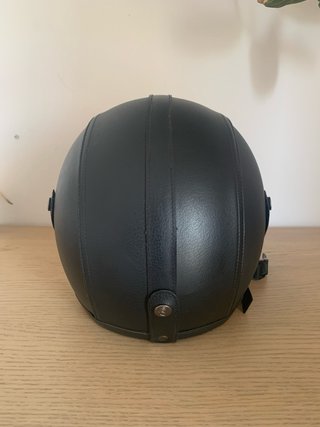 Casco Moto Retro Cuero