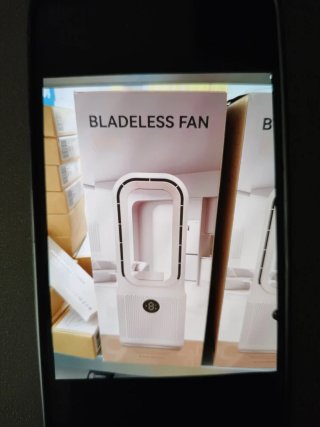 Ventilador sin aspas blanco