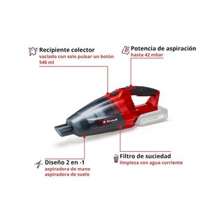 Einhell aspiradora inalámbrica limpieza rápida