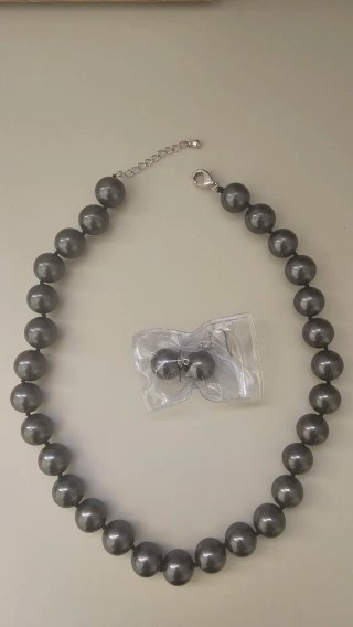 Conjunto nuevo collar con pendientes de plata 925