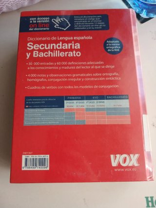 Diccionario VOX Secundaria y Bachillerato – Lengua
