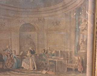 L'Assemblée au Concert - Litografía Francesa