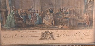 L'Assemblée au Concert - Litografía Francesa