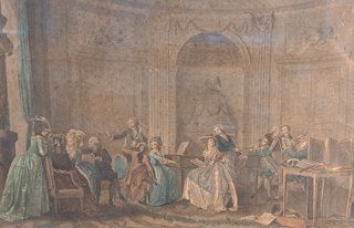 L'Assemblée au Concert - Litografía Francesa