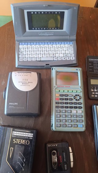 Lote: Calculadoras, Gravadores, Leitores de Casete