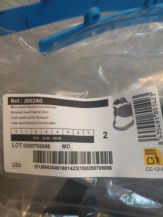 Corsé Ortopédico Orliman modelo Jewett. Talla 2
