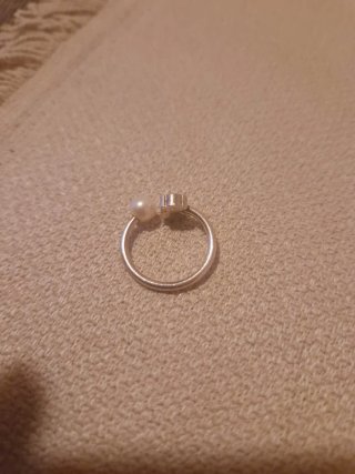 Anillo Tous Plata Oso y Perla  Ajustable