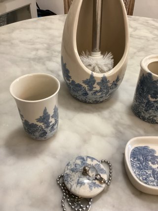 JUEGO ACCESORIOS BAÑO CERAMICA
