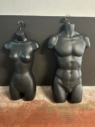 Maniquíes Negro Torso Hombre y Mujer