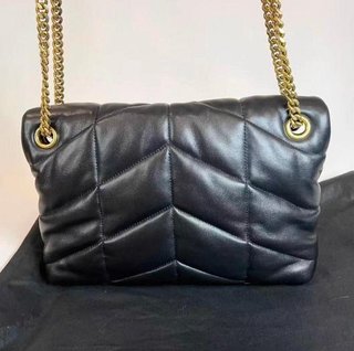 Bolso YSL Nube Puffer Dorado Negro