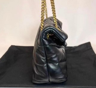 Bolso YSL Nube Puffer Dorado Negro